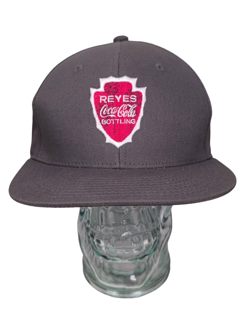 Coca-Cola Gray Cap with Red and White Shield Patch